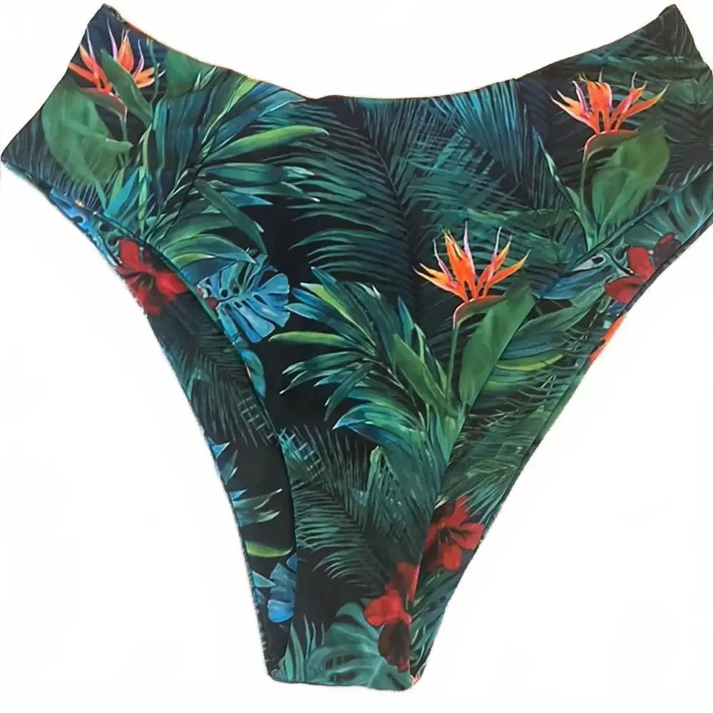 Tropical Print High-Waisted Bikini Set NWOT - Picture 7 of 8
